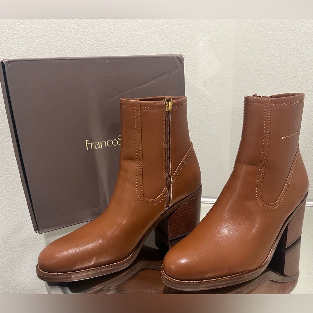 Franco Sarto Cognac Booties